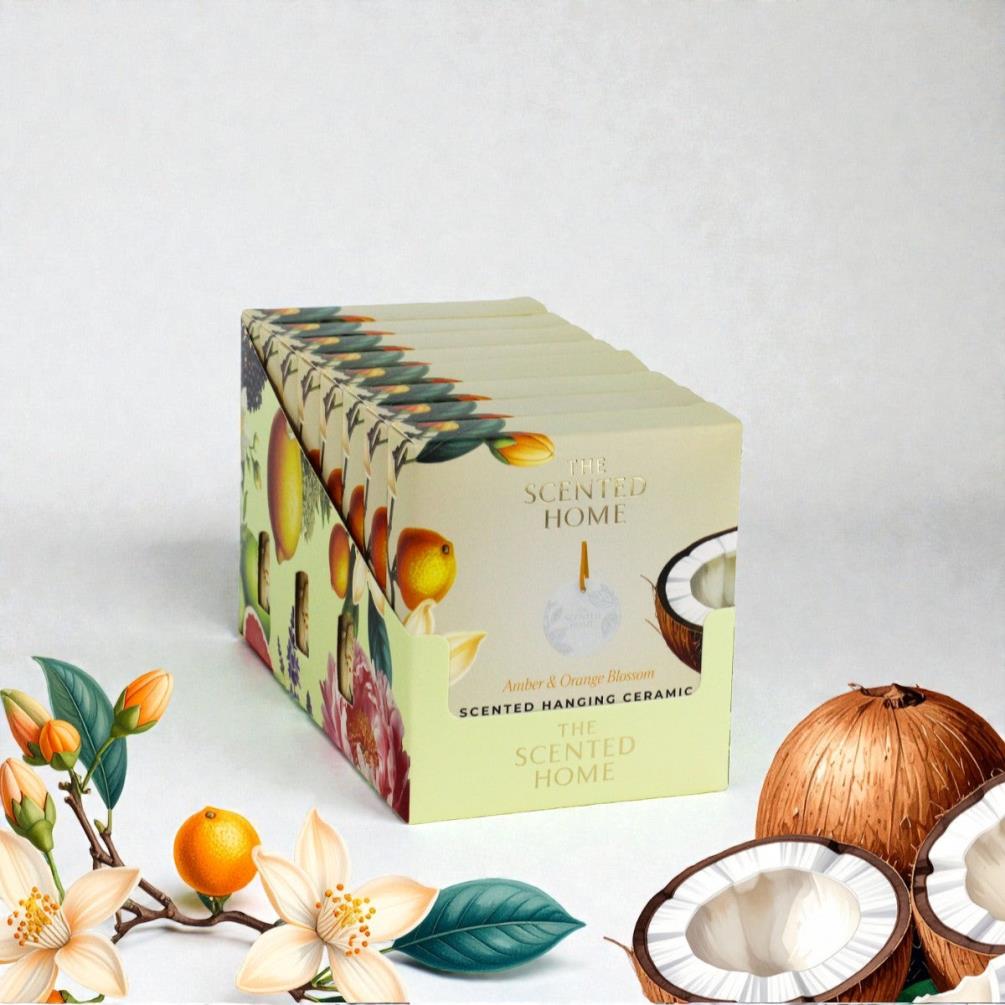 Ashleigh & Burwood Amber & Orange Blossom Hanging Ceramic Extra Image 1